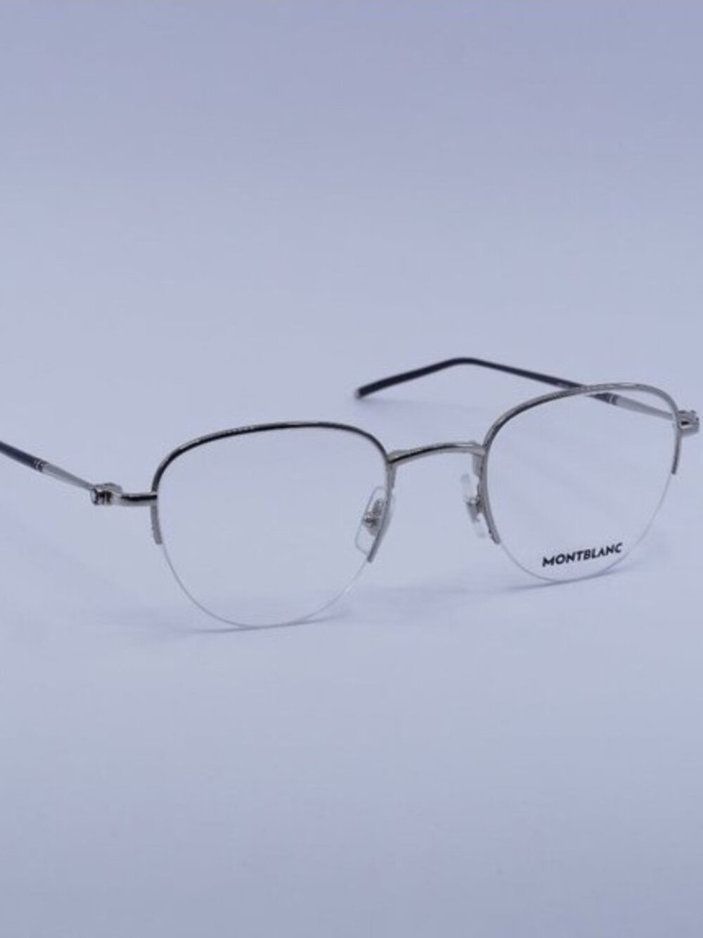 Montblanc MB0129O 001 Eyeglasses Silver 49mm Geometric Frame